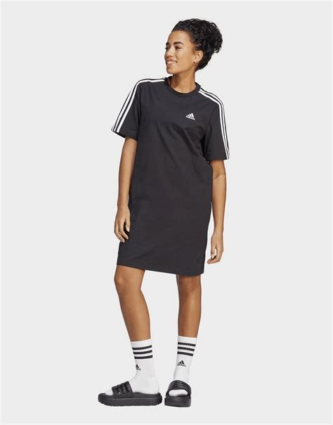 schwarzes t shirt kleid adidas|Essentials 3.